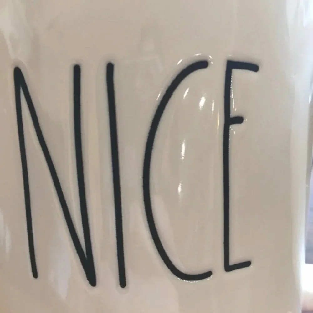 NWT Rae Dunn NAUGHTY NICE Mug Coffee Tea ceramic gift white black Christmas